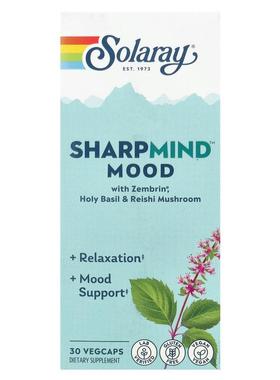 Solaray,SharpMind™ Mood，30 粒素食胶囊