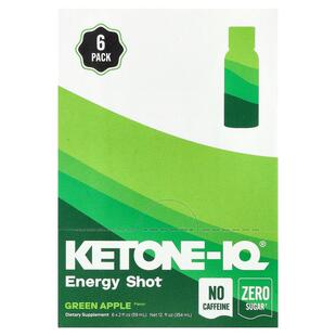 Ketone-IQ,Ketone-IQ®，Energy Shot，青苹果味，无咖啡萃取，6