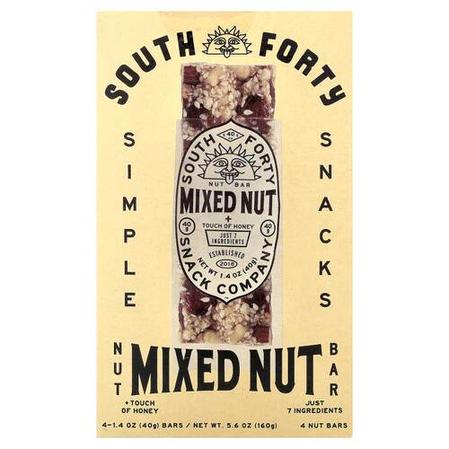 South Forty Snack Company,Nut Bar, Mixed Nut + Touch of Hone