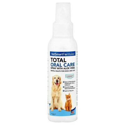 VetSmart Formulas,含芦荟的多面口腔护理喷雾，适用于犬猫，4 液