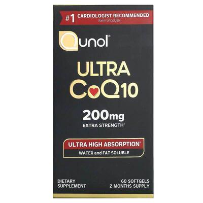 Qunol,超级辅酶 Q10，特强型，200 毫克，60 粒软胶囊