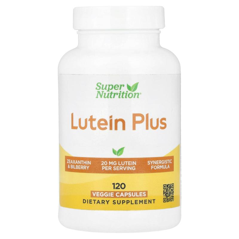Super Nutrition,叶黄素+，20 毫克，120 素食胶囊