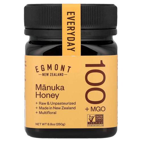 Egmont Honey,麦卢卡蜂蜜，未加工且未经巴氏，MGO 100+，8.8 盎2