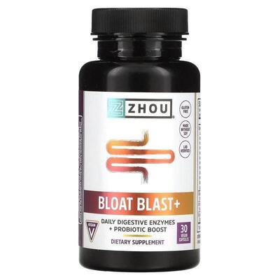 Zhou Nutrition,Bloat Blast+，30 粒全素胶囊