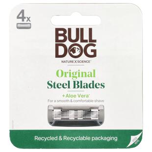Bulldog Skincare For Men,原装钢制刀片备用刀片,填充装,4 片