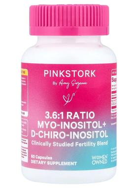 Pink Stork,3.6:1 Myo-肌醇 + D-手性-肌醇，60 粒胶囊