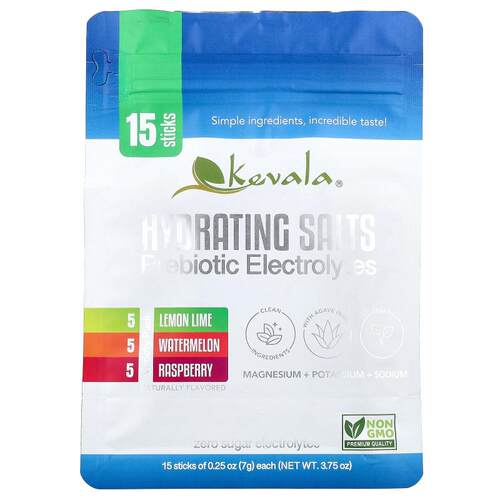 Kevala,Hydrating Salts, Prebiotic Electrolytes, Variety Pack