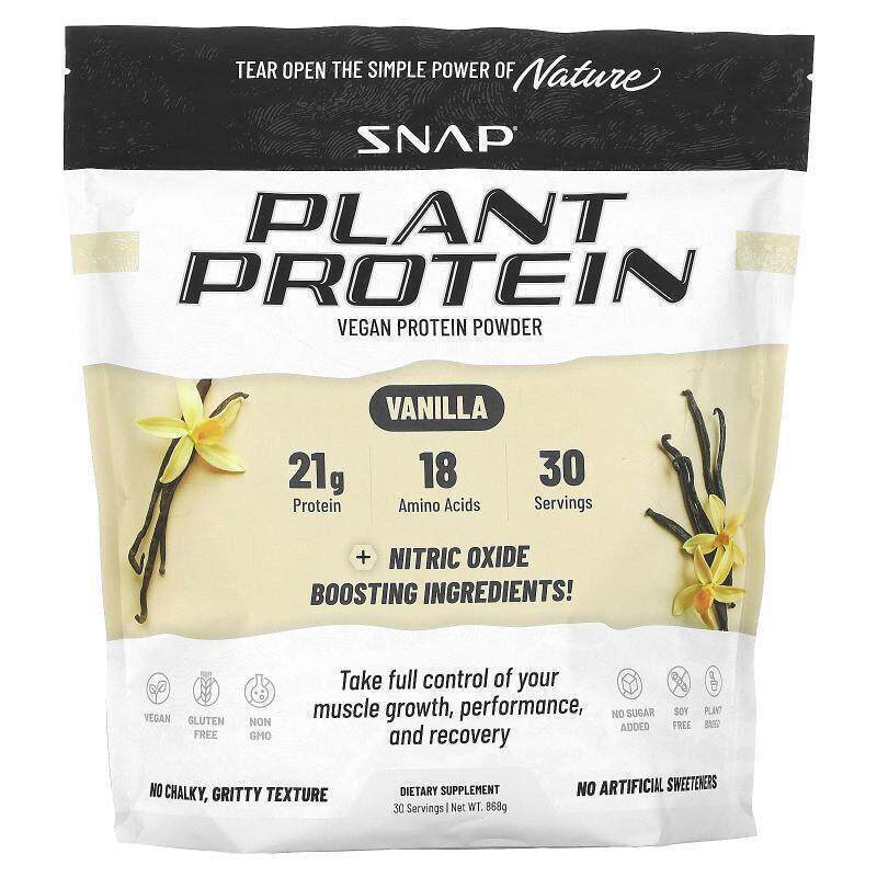 Snap Supplements,含一氧化氮的植物蛋白质,香草味