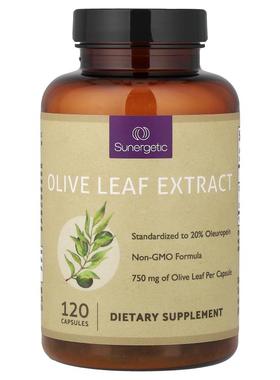 Sunergetic,橄榄叶提取物，750 毫克，120 粒胶囊