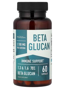 SMNutrition,Beta Glucan, 60 Capsules (550 mg per Capsule)