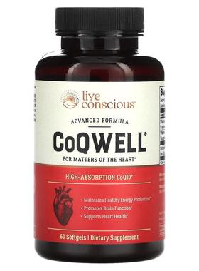 Live Conscious,CoQWell，60 粒软胶囊