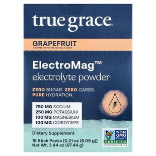 True Grace,ElectroMag™, Electrolyte Powder, Grapefruit, 16 S