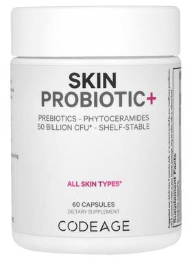 Codeage,Skin Probiotic+，益生菌，500 亿 CFU，60 粒胶囊