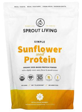 Sprout Living,简单葵花籽蛋白质，1 磅（454 克）