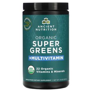 Ancient Nutrition,有机 Super Greens + 多维生素，7.5 盎司（21