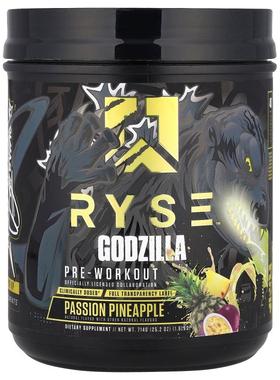 RYSE,Godzilla，锻炼前，激情菠萝味，1.6 磅（714 盎司）