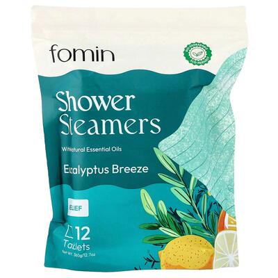fomin,Shower Steamers, Eucalyptus Breeze, 12 Tablets