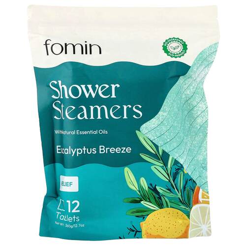 fomin,Shower Steamers, Eucalyptus Breeze, 12 Tablets