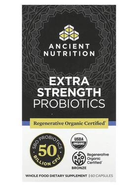 Ancient Nutrition,特强型益生菌，250 亿 CFU，60 粒胶囊