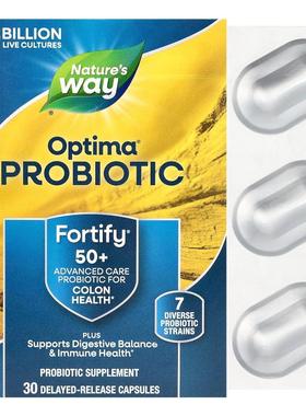 然萃维,Optima® 益生菌，Fortify® 50+，500 亿，30 粒缓释胶囊