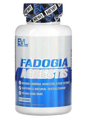EVL,Fadogia Agrestis，600 毫克，30 粒素食胶囊