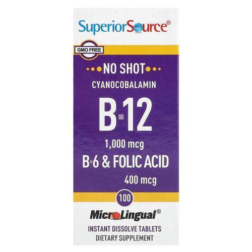Superior Source,氰钴胺 B-12，1,000 微克，100 片 Microlingual