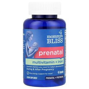 Mommy's Bliss,产前综合维生素 + 铁，45 粒胶囊