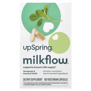 UpSpring,Milkflow，胡芦巴+祝福蓟，100 粒素食胶囊