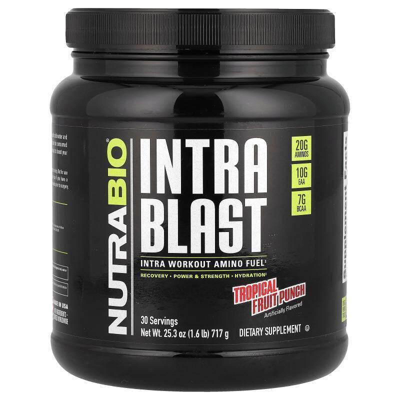 Nutrabio Labs,Intra Blast，Intra 氨基酸运动饮品，热带混合水1