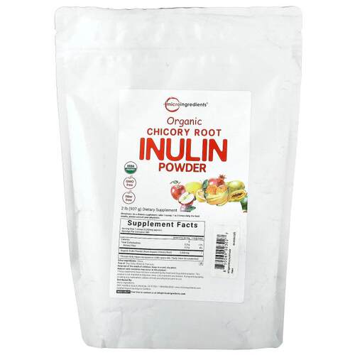 Micro Ingredients,Organic Chicory Root Inulin Powder, 2 lb (