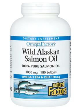 Natural Factors,欧米伽 Factors鱼油软凝胶，1,000 毫克，180 粒