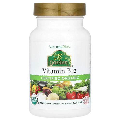 NaturesPlus,Source of Life® Garden，有机认可维生素 B12，60