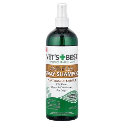 Vets Best,Anti-Flea Spray Shampoo, For Dogs, 16 fl oz (470 m
