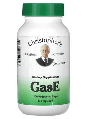 Christopher's Original Formulas,GasE，475 毫克，100 粒素食胶