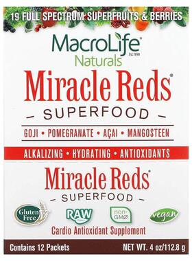 Macrolife Naturals,奇迹红色，SuperFood，枸杞、石榴、巴西莓、
