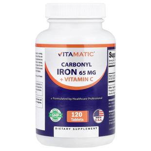 Vitamatic,Carbonyl Iron + Vitamin C, 120 Tablets