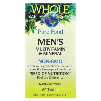 Natural Factors,Whole Earth &amp; Sea®，男士多维生素矿物