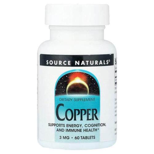 源美,Copper, 3 mg, 60 Tablets