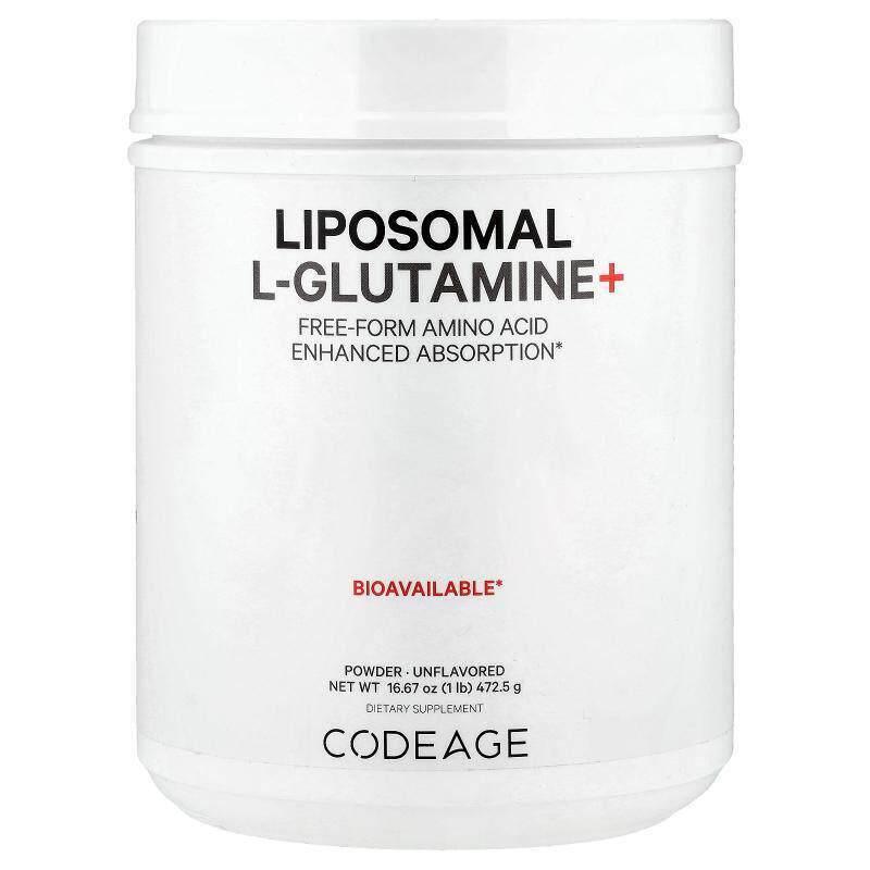 Codeage,脂质体 L-谷氨酰胺+ 粉,游离氨基酸,原味