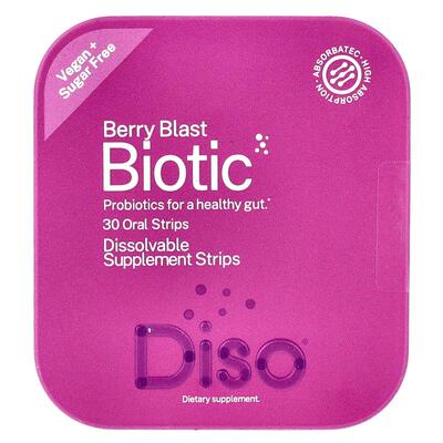 Diso,Biotic，多汁浆果味，30 片口腔膜剂