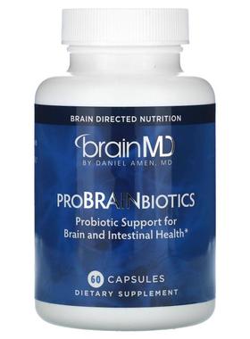 BrainMD,ProBrainBiotics，60 粒胶囊