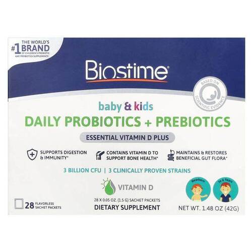 Biostime,婴儿和儿童，日常益生菌 + 益生元，新生儿至 6 岁