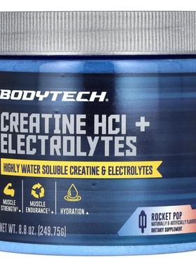 BodyTech,盐酸肌酸 + 电解质，Rocket Pop，8.8 盎司（249.75 克