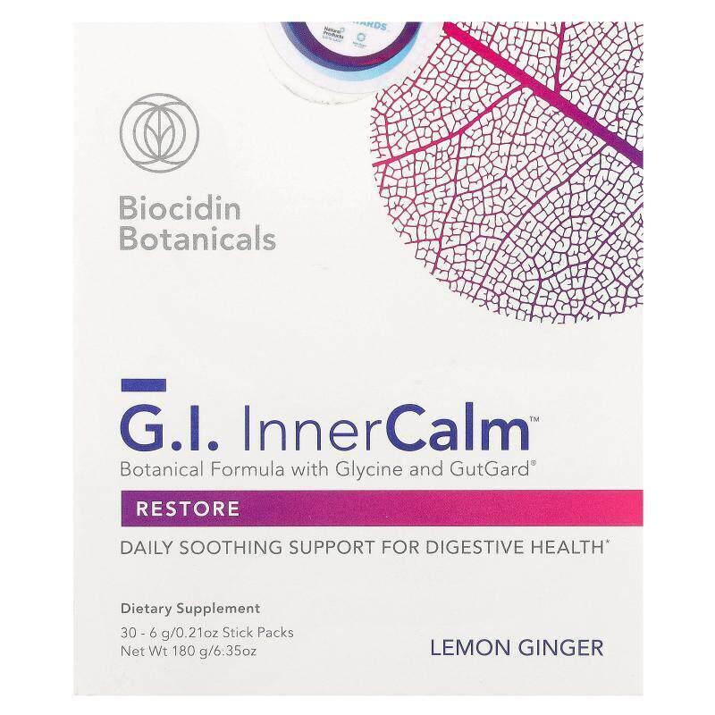 Biocidin Botanicals,胃肠道Inner Calm™,柠檬姜味,30 片,每片