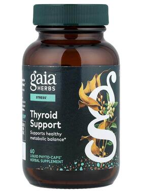 Gaia Herbs,甲状腺支持，60 粒液体 Phyto-Caps® 胶囊