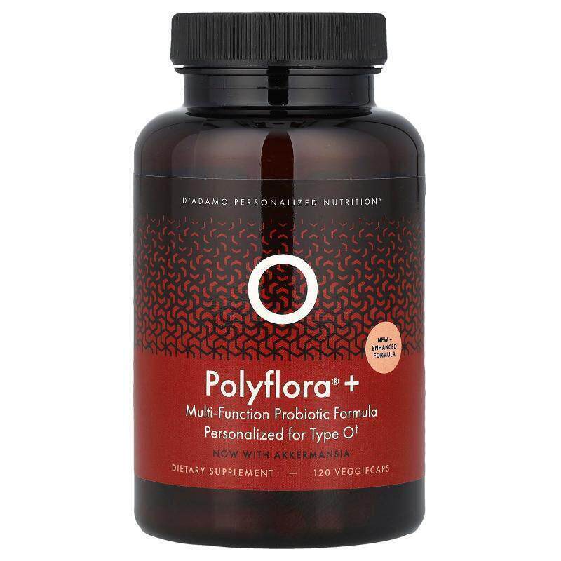 D'adamo,Polyflora® + O,多功能益生菌配方,120 粒素食胶囊