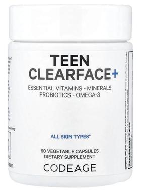 Codeage,Teen Clearface Vitamins，60 粒胶囊