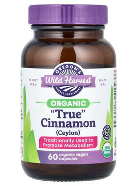 Oregon's Wild Harvest,有机锡兰肉桂，60 粒有机全素胶囊（每粒