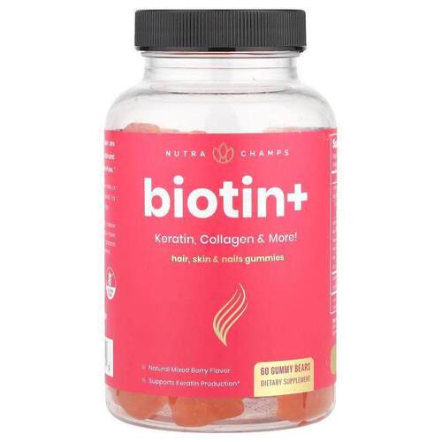 NutraChamps,生物维生素+，混合浆果味