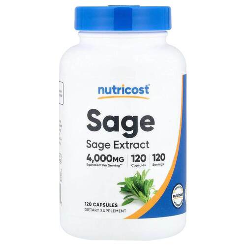 Nutricost,Sage, 120 Capsules (400 mg per Capsule)